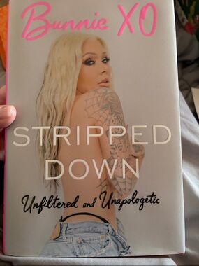 Bunnie XO "Stripped Down" Hardcover Book - Pink & White Cover